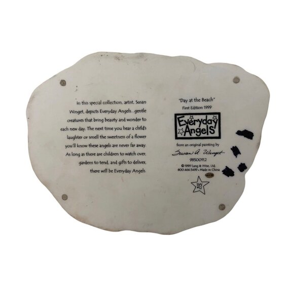 Day At The Beach Everyday Angels Figurine By Susan Winget 1999 First Edition - Picture 2 of 10